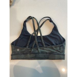 Lululemon Training Energy Bra Camo Green Size 10